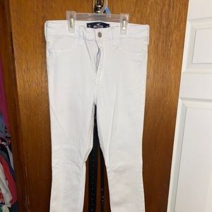 white hollister jeans